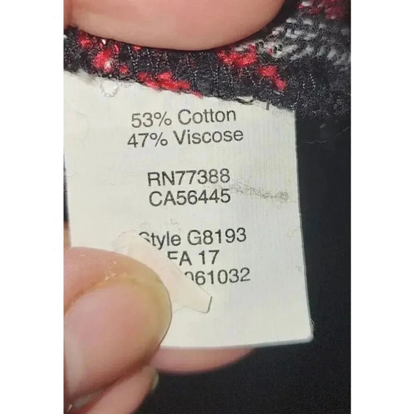 Madewell Shirt Women's Size XXS Black Red Cotton Button Down Long Sleeve Plaid - Picture 3 of 7